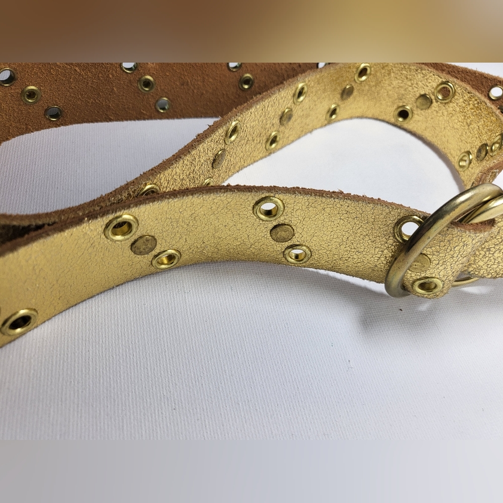 Genuine Leather Belt - Gold Shade